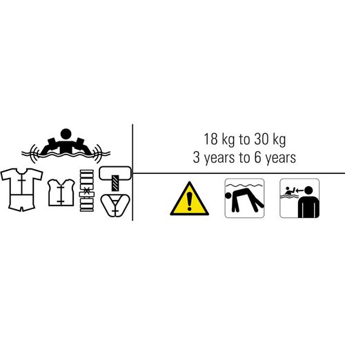 Kamizelka do nauki pływania dla dzieci 3-6 lat Hero WAIMEA - 52ZE-GRO
