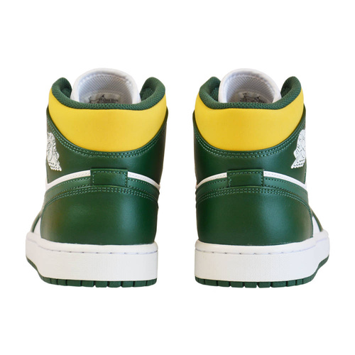 Buty Air Jordan 1 Mid Sonics White/Green/Yellow - 554724-371