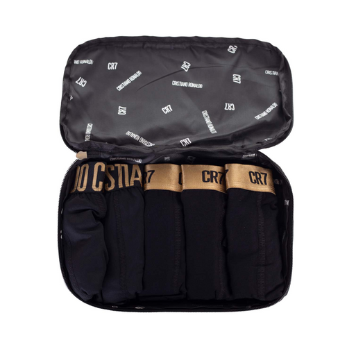 Men's Boxer Shorts CR7 Trunk 5 Pack Giftbox Black Sports Briefs Toiletry bag - 300-8123-49-2900