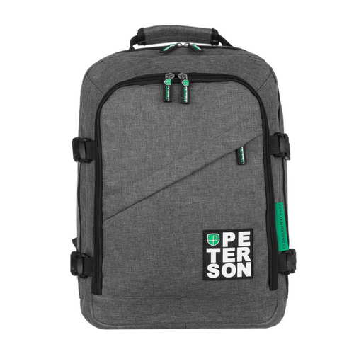 Peterson Gray + Green Bag Ryanair Wizzair 40x20x25 - PTN-PLG-02-T-2049