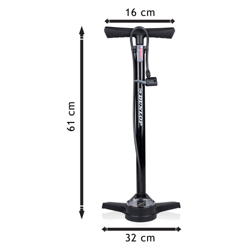 Bike floor pump with analogue pressure gauge Dunlop - 170497
