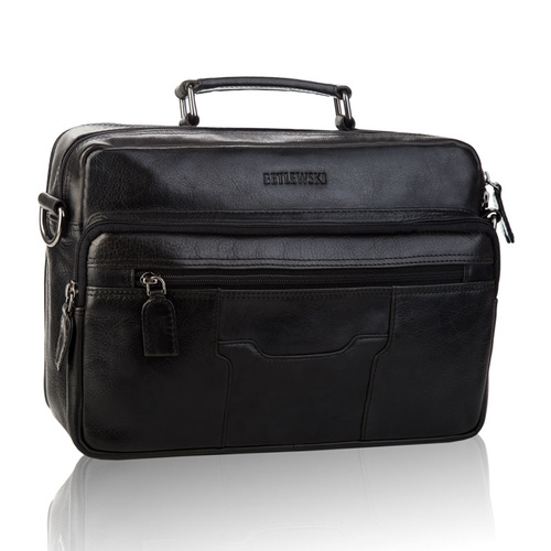 Men's Bag Betlewski Vintage Black - TBS-322