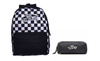 Zestaw Vans Plecak szkolny młodzieżowy Realm Bee Checkerboard + Piórnik saszetka