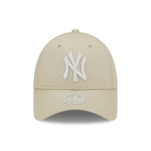 New Era 9FORTY New York Yankees Womens League Essential Light Beige Cap - 60292635 