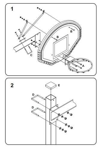 Zestaw do koszykówki Sure Shot Euro Court 661 z certyfikatem