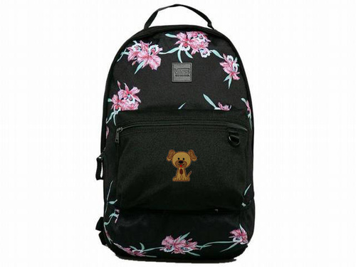 Plecak szkolny młodzieżowy Vans Turbon Backpack w kwiaty custom pies