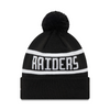 New Era NFL Las Vegas Raiders Official Team Colour Black Jake Knit Beanie Hat - 60565515