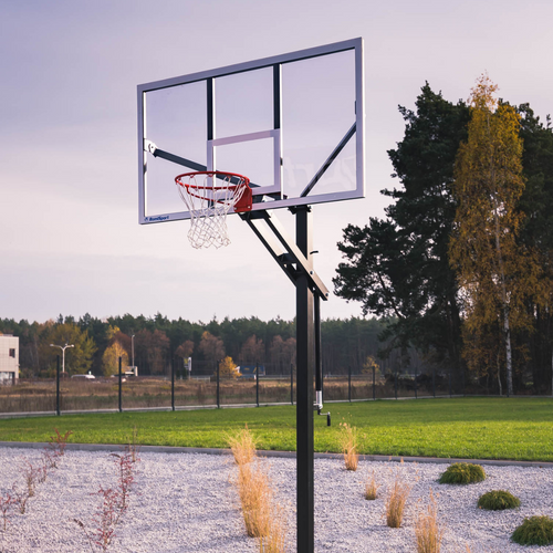 Kosz do koszykówki RomiSport PRO - tablica bezbarwna 180x105 obręcz siatka - Kos000066