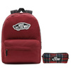 Plecak szkolny młodzieżowy Vans Realm Backpack bordowy + Piórnik OTW