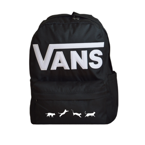 Vans Old Skool Drop V Backpack Black VN000H4ZBLK1 + Custom Cats