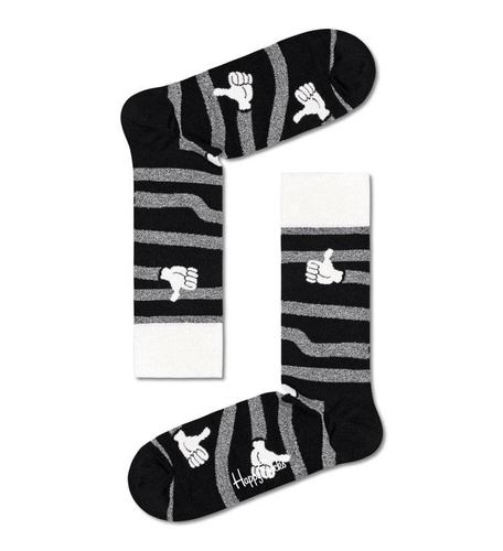 Zestaw skarpetek Gift box Happy Socks 4-pak Black and white - XBWI09-9100
