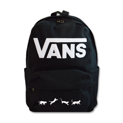 Vans New Skool 18 l Backpack black VN000628BLK1 + Custom Cats