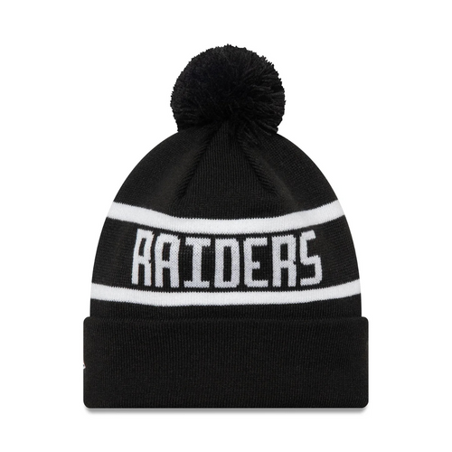 New Era NFL Las Vegas Raiders Official Team Colour Black Jake Knit Beanie Hat - 60565515