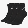 Nike Everyday Lightweight Ankle Socks Black 3-pack - SX7677-010