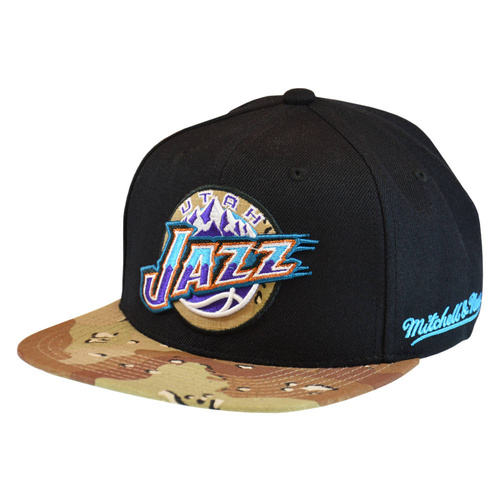 Mitchell & Ness NBA Choco Camo Snapback HWC Utah Jazz - HHSS1101-UJAYYPPPBLCK