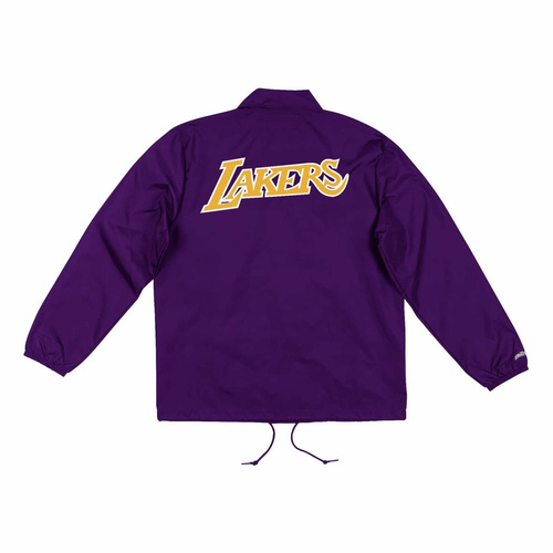 Kurtka męska Mitchell & Ness Coaches Windbreaker Los Angeles Lakers fioletowa