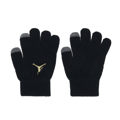 Air Jordan Kid's Hat + Gloves Metal Jumpman Patch Black Set - 9A0604-K5X