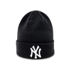 New Era MLB NY New York Yankees Essential Black Cuff Beanie Hat Black - 12122728