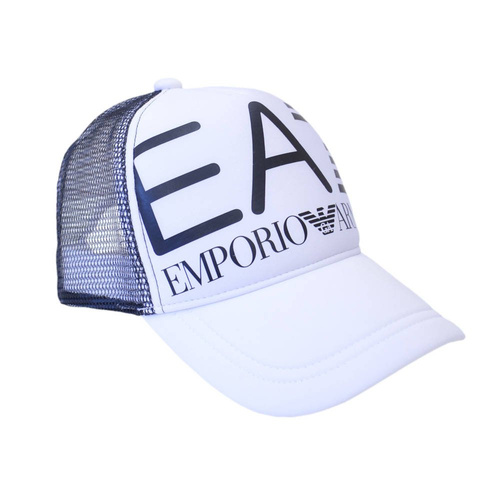 Czapka z daszkiem bejsbolowa EA7 Emporio Armani Trucker biała 