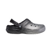 Klapki sandały Crocs Classic Glitter Lined Clog Srebrne - 205842-067