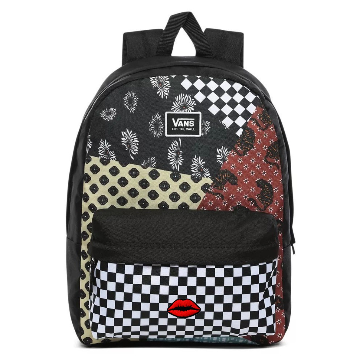 Vans Realm Classic Floral Patchwork Batoh Custom lips Akcesoria