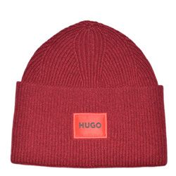 Czapka zimowa wełniana Hugo Boss Beanie Czerwona - 50496011-604