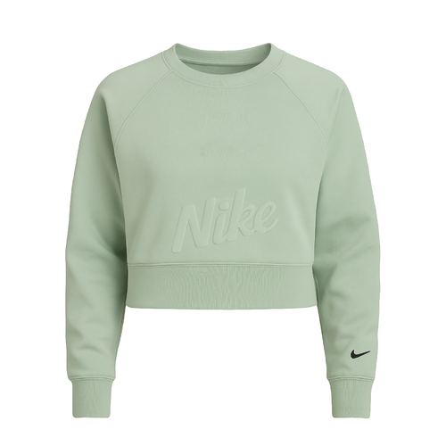 Bluza damska Nike Dri-Fit Fleece Get Fit Lux Crew Sweatshirt Zielona - CD4308-321