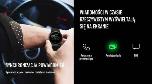 Zegarek uniwersalny Smartwatch G. Rossi opaska SMS Kroki Puls
