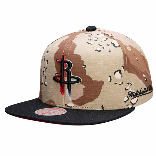 Mitchell & Ness NBA Houston Rockets Choco Camo Snapback Cap - HHSS1101-HROYYPPPCAMO