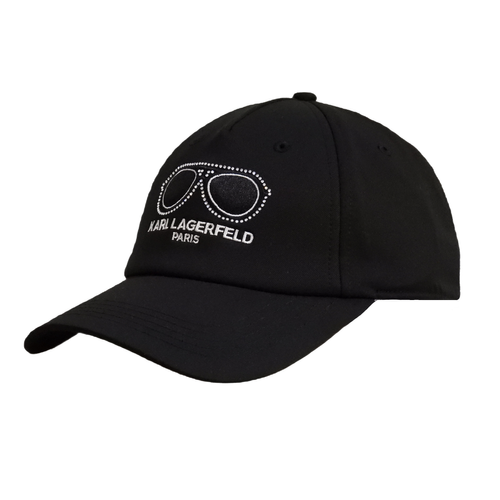 Czapka z daszkiem Karl Lagerfeld Paris Okulary Strapback Czarna - L5WH7946 blk