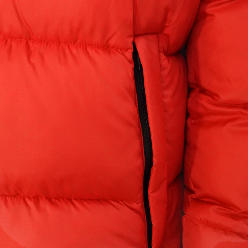 Puffer winter coat water repellent with stand collar red black Hugo Boss - 50496235-693