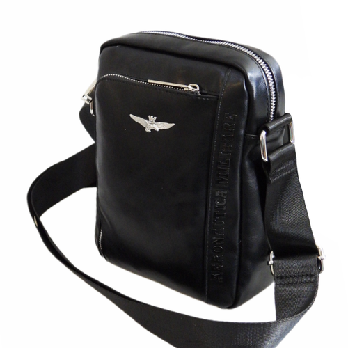 Torba męska na ramię listonoszka Aeronautica Militare Sling Bag Czarna - AM-1182