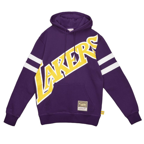 Bluza z kapturem Hoodie Mitchell & Ness NBA Los Angeles Lakers fioletowa