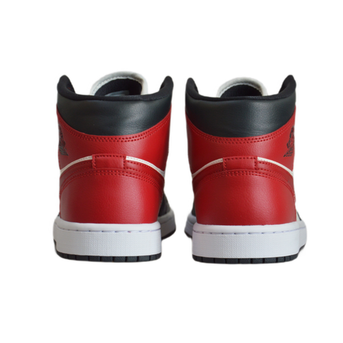 Męskie buty sportowe sneakersy Air Jordan 1 Mid Black Gym Red - BQ6472-160