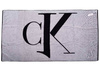 Ręcznik plażowy Calvin Klein One Logo czarny - KU0KU00079-BEH