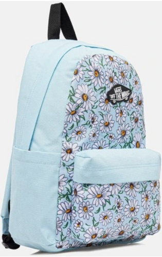 Plecak szkolny dziecięcy Vans Old Skool Grom Backpack 18L Crystal Blue w Kwiaty - VN000H56CAU1