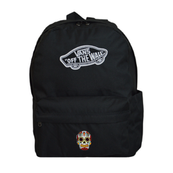 Vans Old Skool Classic Backpack Black VN000H4YBLK1 + Custom Mexican Skull White Birds