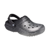 Klapki sandały Crocs Classic Glitter Lined Clog Srebrne - 205842-067