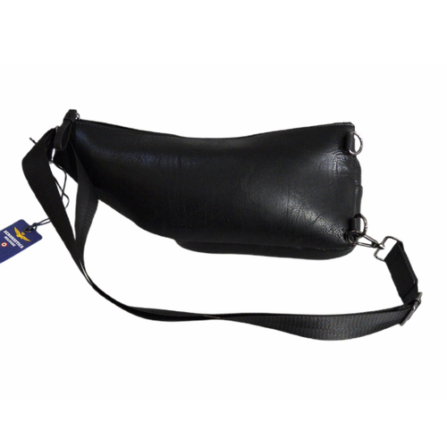 Męska torba saszetka na ramię Aeronautica Militare Sling Bag Czarna - AM-8483