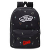 Plecak szkolny VANS Realm Backpack czarny kwiaty Custom Love