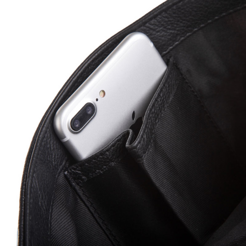 Men's leather bag Betlewski Oxford Black - TBG-YM-205