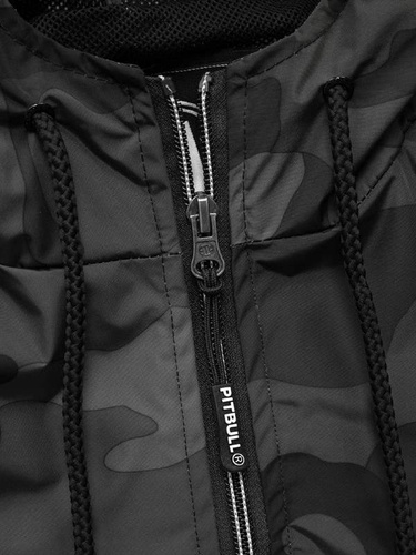 Kurtka Pit Bull West Coast Athletic Sleeve Hooded Nylon Moro Black - 520014901