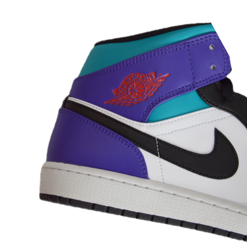 Męskie buty sportowe sneakersy Air Jordan 1 Mid "Aqua" - DQ8426-154