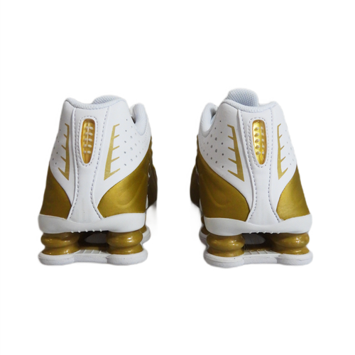 Buty sportowe Nike Shox R4 Metallic Gold White (GS) Złote - CW2626-700
