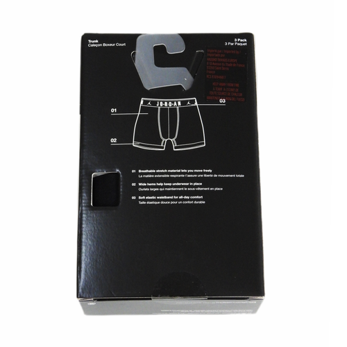 Bokserki męskie Air Jordan Flight Cotton Core Boxer 3-pack Grey/Black/White - JM0693-F66