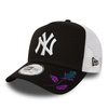 New Era MLB New York Yankees Clean A Frame Trucker Cap Trucker Custom Mystic Rose - 11588491