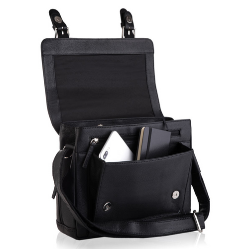 Men's leather bag Betlewski Oxford Black - TBG-YM-205