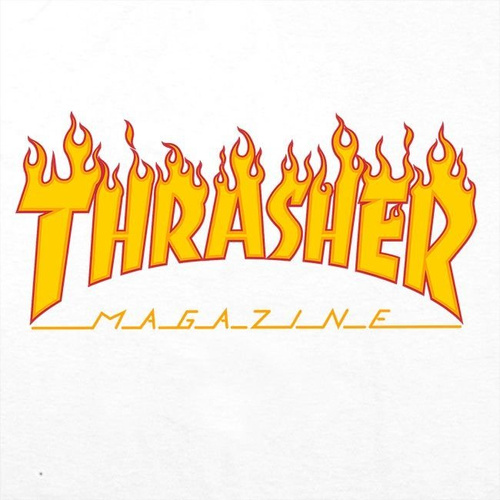 Thrasher Flame Tričko WHT
