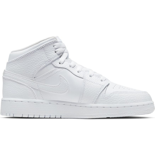 Buty Air Jordan 1 MID GS retro białe - 554725-130