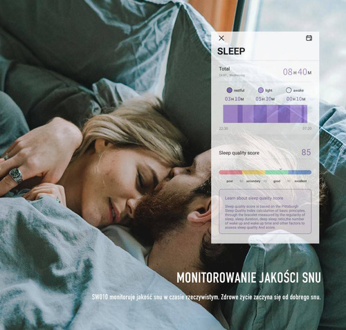 Zegarek uniwersalny Smartwatch G. Rossi opaska SMS Kroki Puls